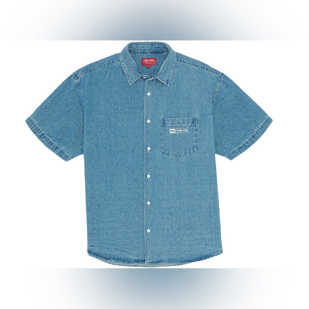 Supreme Blue Casual Button Down Shirt